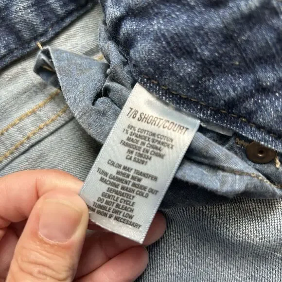 Women’s Aeropostale Hailey Skinny Flare Size 7/8 Short Blue Jeans - Picture 5 of 8